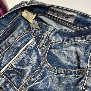 Mens Faded Glory Relaxed Straight Jeans 32 x 30